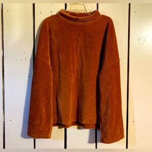 Comfy Orange Turtleneck Sweater